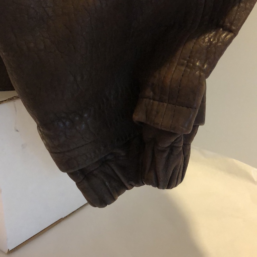 Vintage futuristic Philip Monet pebbled leather bomber jacket size large/XL - Picture 10 of 15